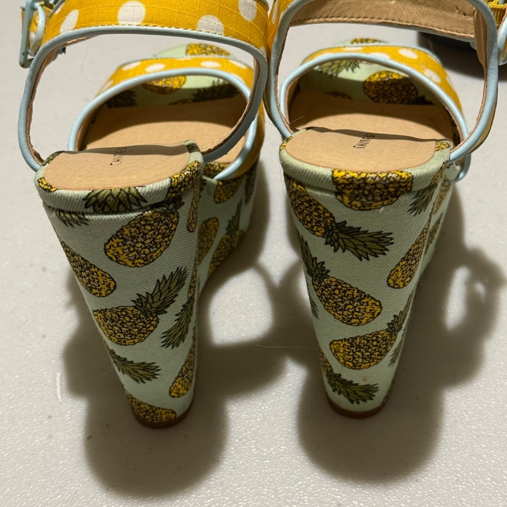 SIZE 7 CHINESE LAUNDRY PLATFORM WEDGE PINEAPPLE HIGH HEEL SANDALS LOT5582 - Picture 3 of 9
